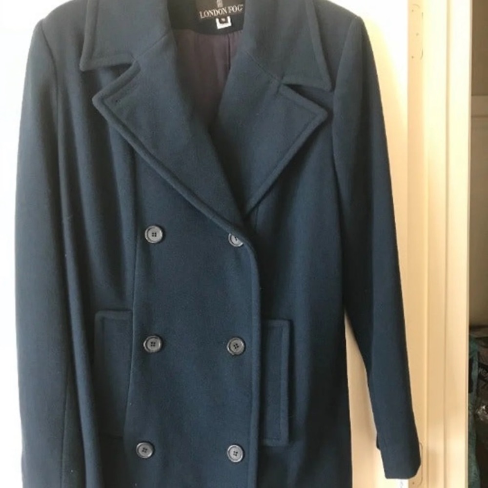 NWT London Fog Wool Coat 16- Teal color